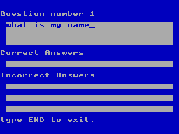 Screen from Answer Back Junior