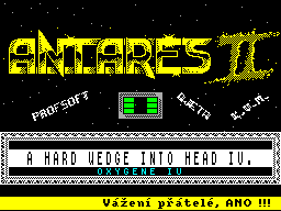 Screen from Antares II AY and Beep Demo