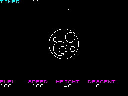 Screen from Apollo Moon Lander