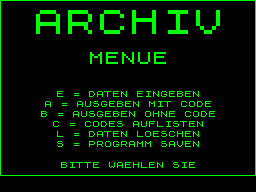 Screen from Archiv
