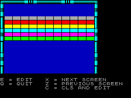 Screen from Arkanoid Editor