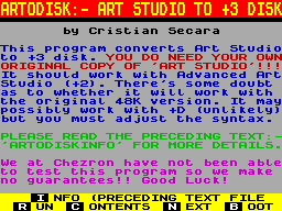 Screen from Artodisk