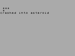 Screen from Asteroid Belt