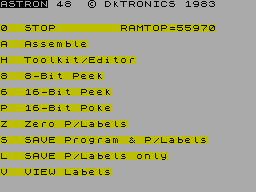 Screen from Astron