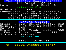 Screen from The Atlantic Coast Express