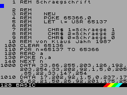 Screen from Auto Kursiv