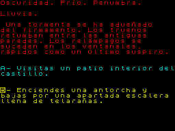 Screen from Aventura A o B: Cazador de Vampiros