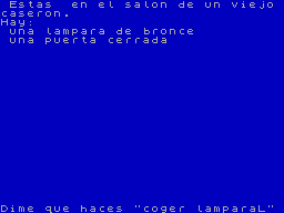 Screen from Aventura BASIC
