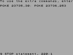 Screen from BASIC at a Stretch