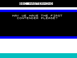 Screen from BBC Mastermind