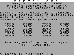 Screen from BS Speedyload