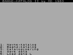 Screen from Baand-Katalog II