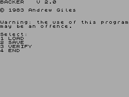 Screen from Backer