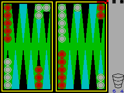 Screen from Backgammon
