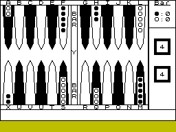 Screen from Backgammon