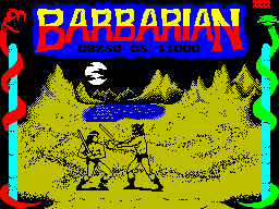 Screen from Barbarian 128K