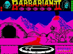 Screen from Barbarian II: The Dungeon of Drax