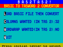 Screen from Bas2Tas2!