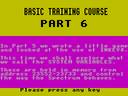 Screen from Basic Training Course Part 6