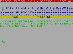 Screen from Basic Tutor