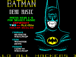 Screen from Batman Demo Music