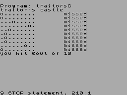 Screen from Battle at Traitor's Castle