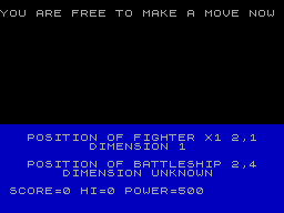 Screen from Battleship Galastica