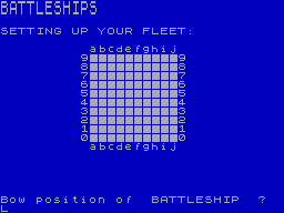 Screen from Battleships