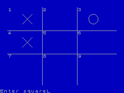 Screen from Begin: Noughts and Crosses