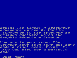 Screen from Behind the Lines