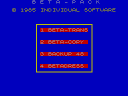 Screen from Beta-Pack