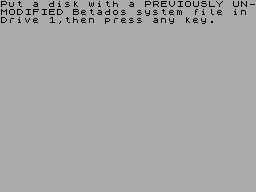 Screen from Beta DOS