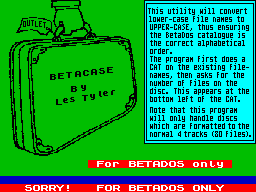 Screen from Betacase