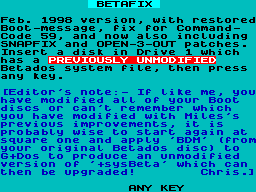 Screen from Betafix 2