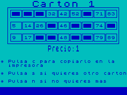 Screen from Bingo