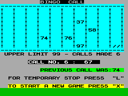 Screen from Bingo [1]
