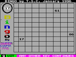 Screen from Bingo [2]