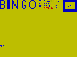 Screen from Bingo