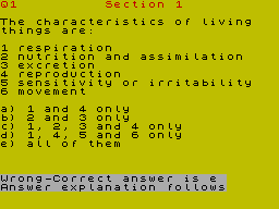 Screen from Biology - Practice & Tests O Level