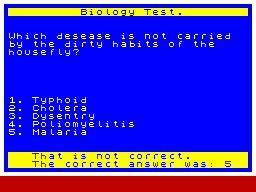 Screen from Biology 'O' Level