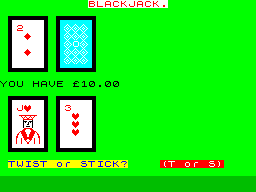 Screen from Blackjack