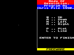 Screen from Body of Revolution!