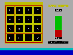 Screen from Boggle