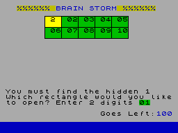 Screen from Brainstorm