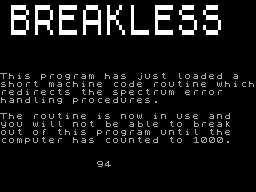 Screen from Breakless