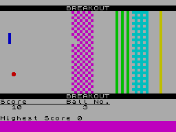 Screen from Breakout