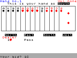Screen from Bridge Player