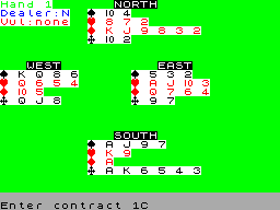 Screen from Bridge Player 2
