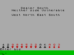 Screen from Bridge Tutor Beginners