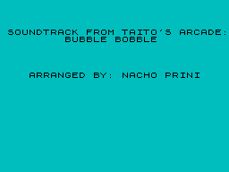Screen from Bubble Bobble Theme